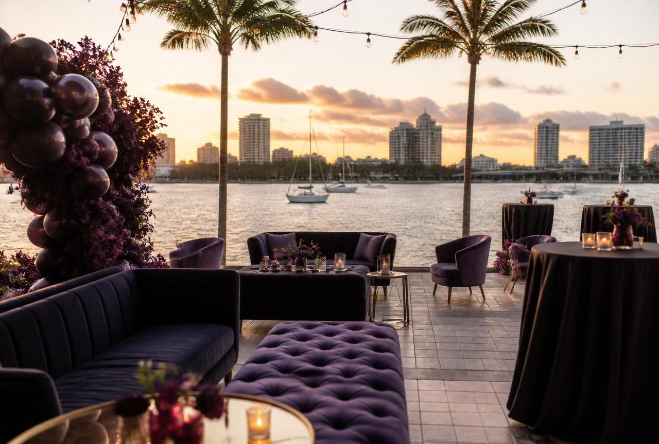 Custom Event Design setup in West Palm Beach — Clematis Street waterfront
